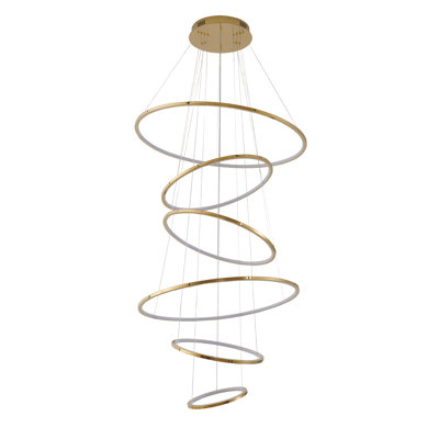 Lustre halo moderne à 6 lumières DEL