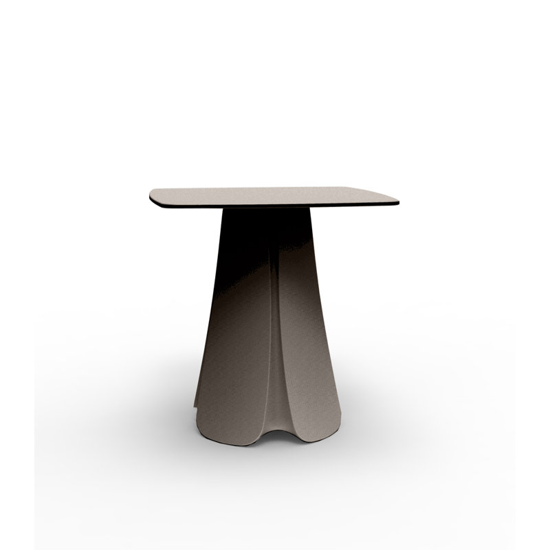 Pezzettina Plastic Side Table, Taupe, 27.5" W x 27.5" L x 28.75" H