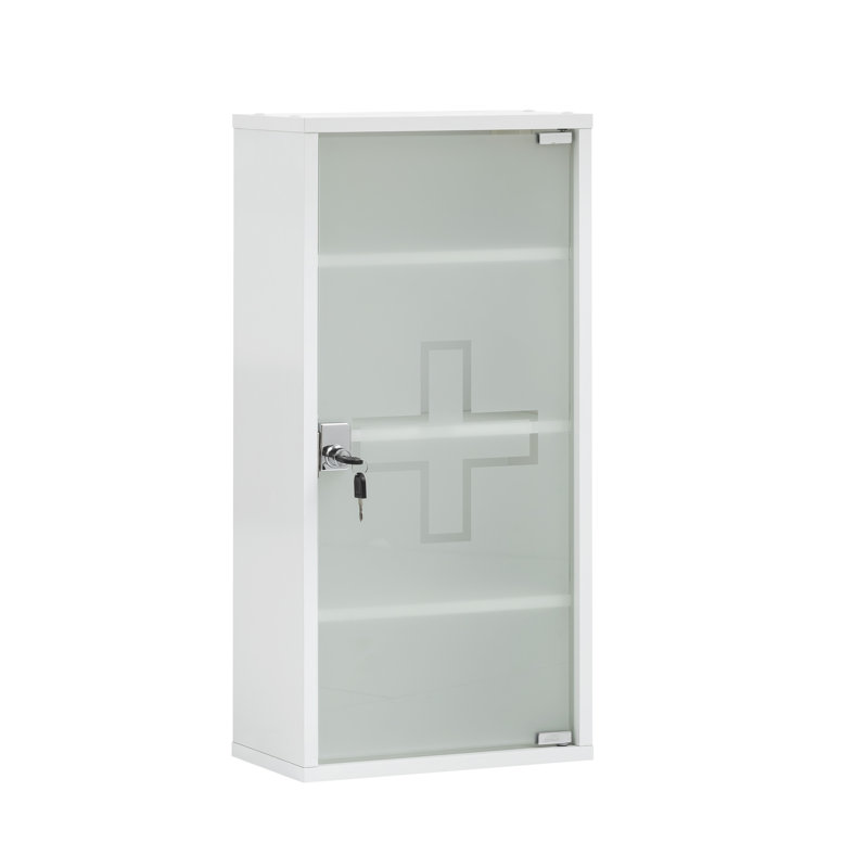 Kincheloe 343mm W 714mm H Surface Frameless Medicine Cabinet Mirror 3 Adjustable