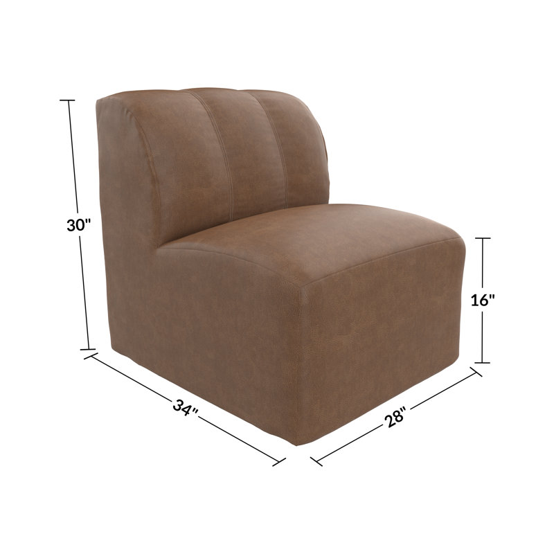 Fauteuil modulaire rembourré sans accoudoirs Lavasso