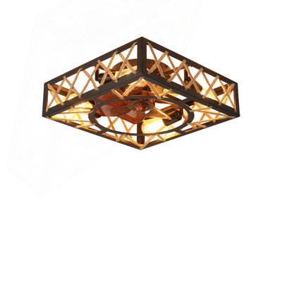 Ventilateur de plafond rustique et télécommande Farmhouse