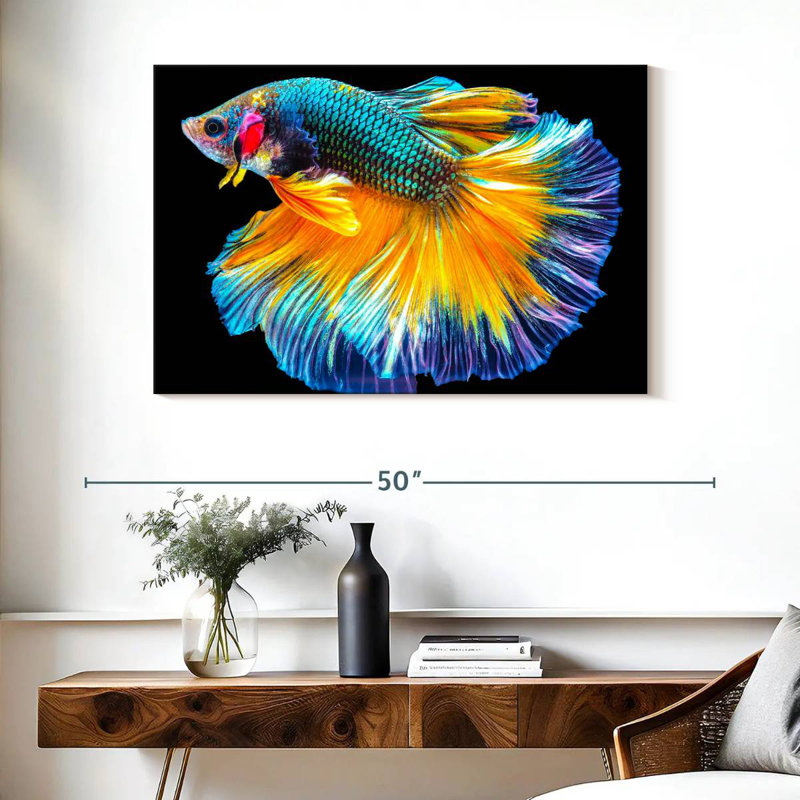 Brampt Multicolored Betta Fish, 26'' H x 39'' W