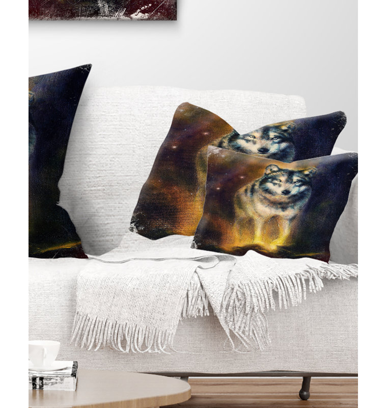 Coussin Calm Wolf, Rectangulaire, 12 po x 20 po