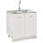 vidaXL Kitchen Sink with Double Basins Silver 31.5"x23.6"x6.1" Stainless Steel-131366116