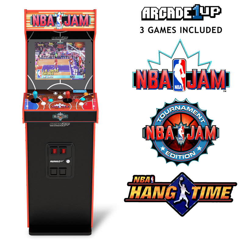 NBA Jam Deluxe 2-Player Hardwood Arcade Machine with Light-Up Marquee
