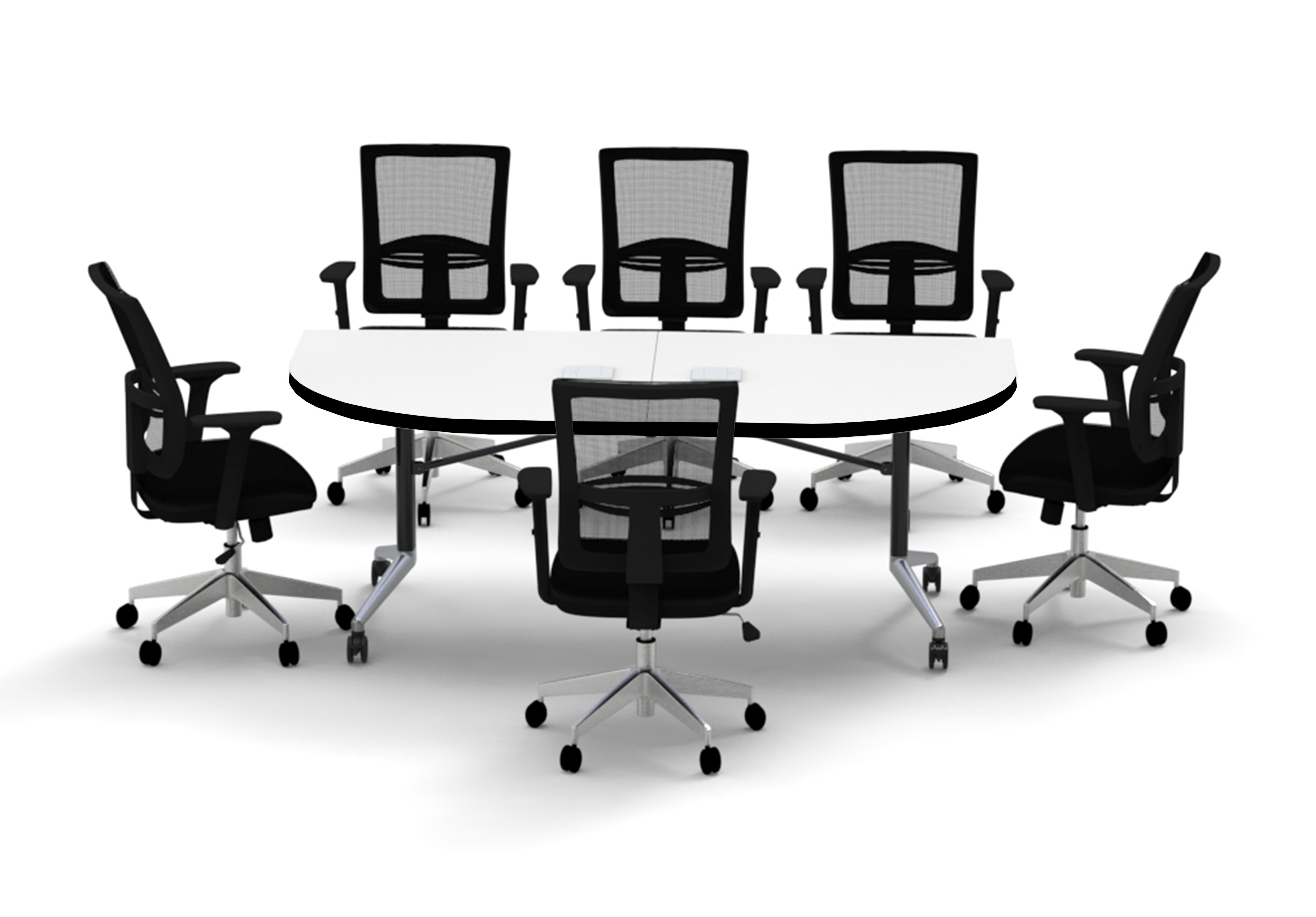 Team Tables Rectangle 6 Person Flip Top 72'' L Modular Training Table