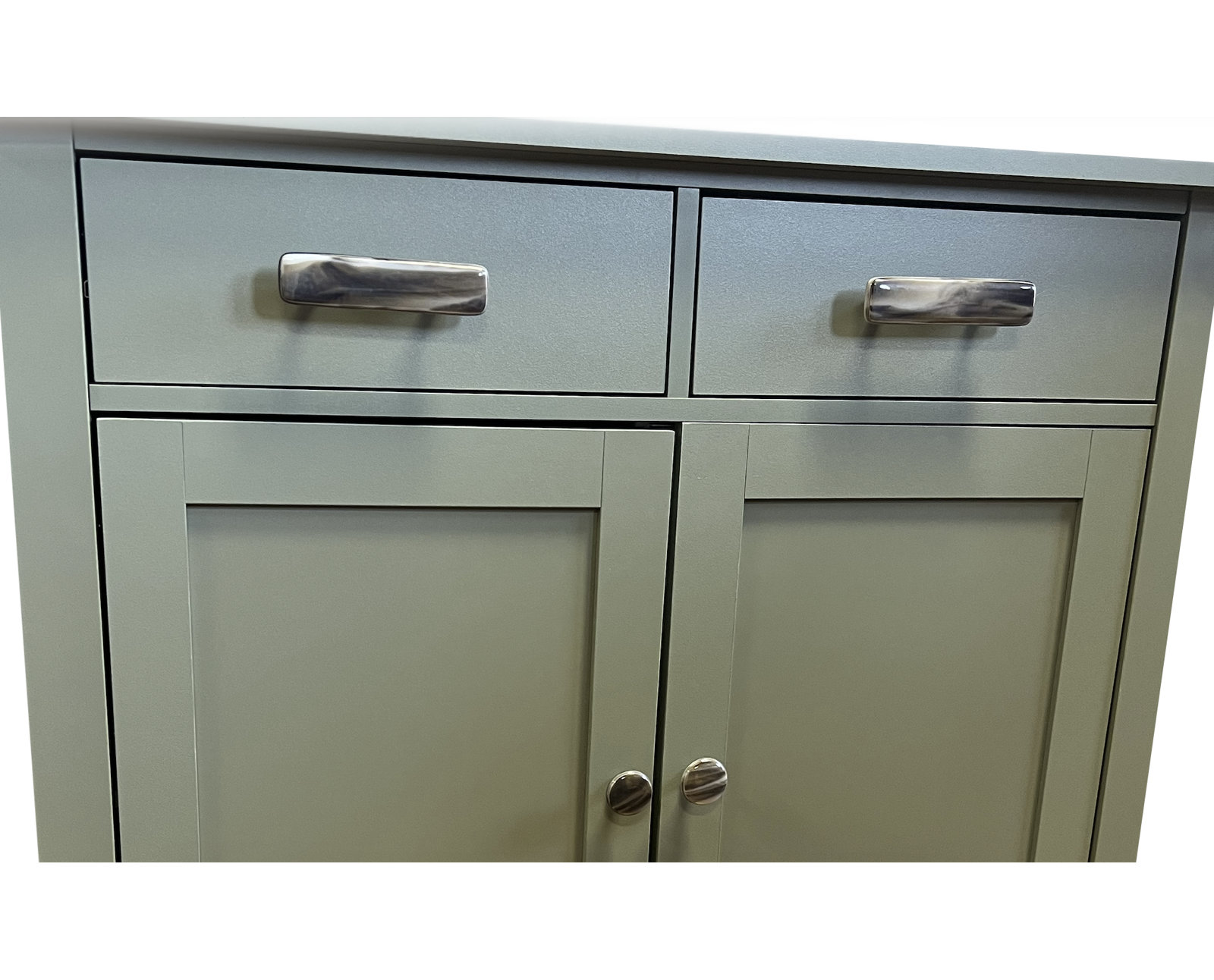Cirrus Square Cabinet Knob, Marine Blue, Polished Chrome