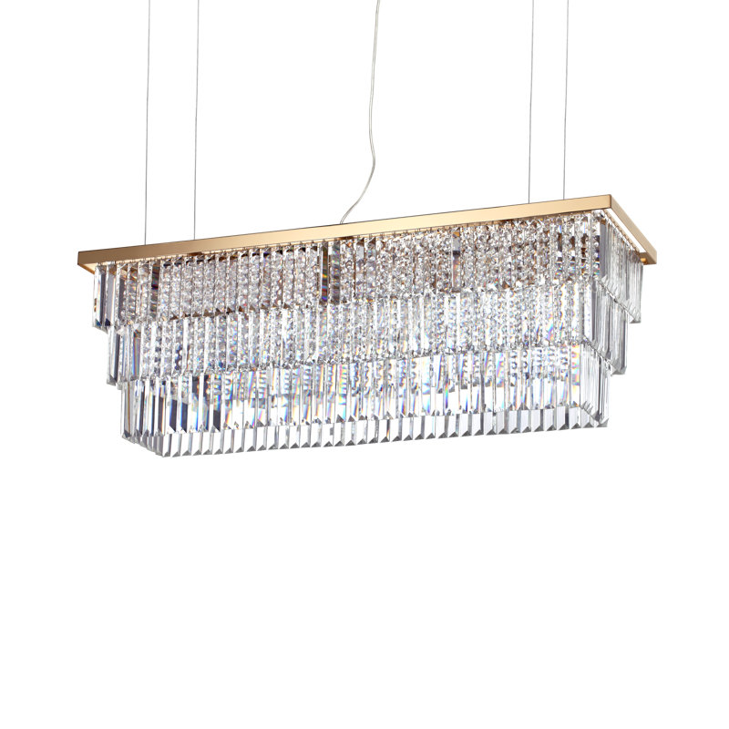 Martinez 8 - Light Crystal Pendant, Gold
