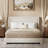 Boucle Bed Frame,Upholstered Bed Frame With Headboard, Surface Cover Soft Cloud Bed Frame Easy Assembly, No Box Spring Required-1804579944-1804579949