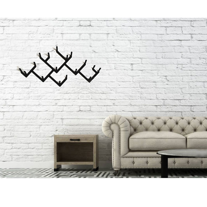 Patricio Steel Wall 17 - Hook Wall Mounted Coat Rack