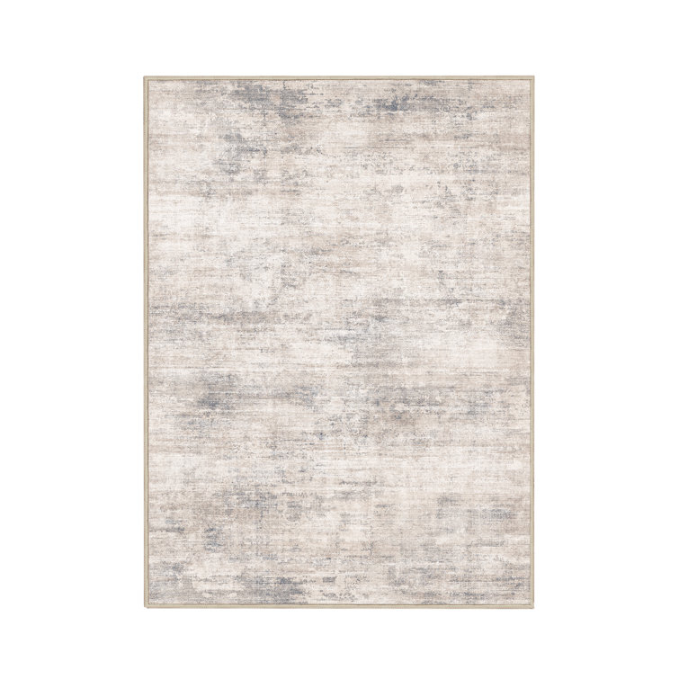 Asher Modern Abstract Machine Washable Area Rug With Non-Slip Backing