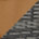 Coussin brun / structure grise