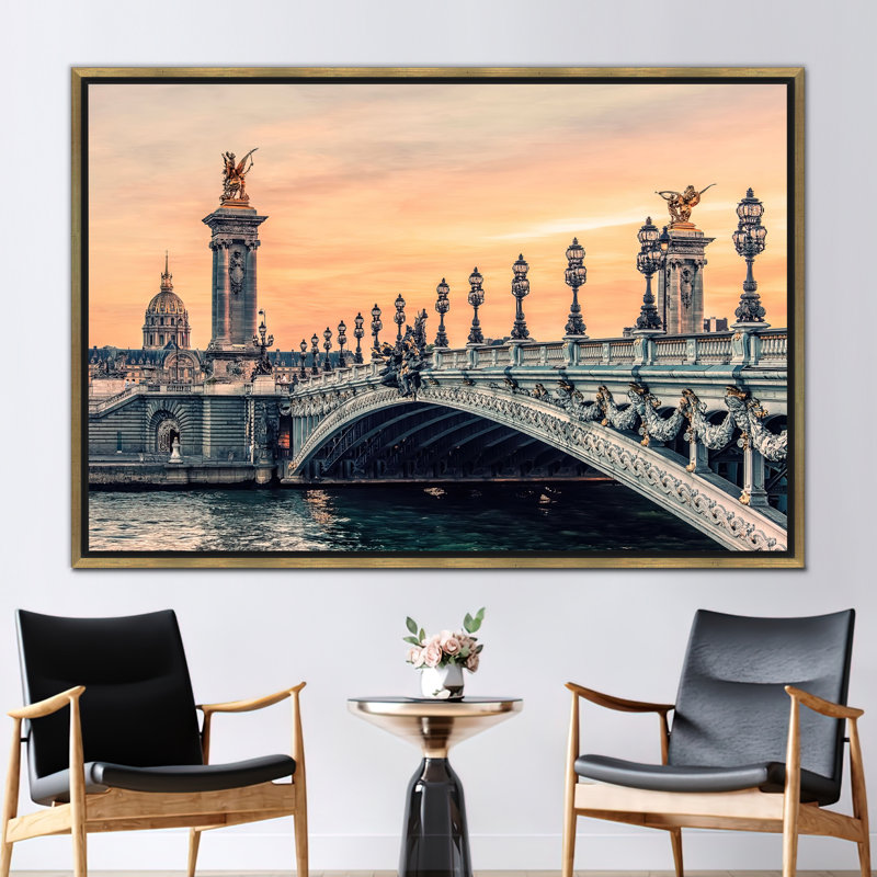 Print on Canvas, 25 cm H x 35 cm W, Gold Floater Framed
