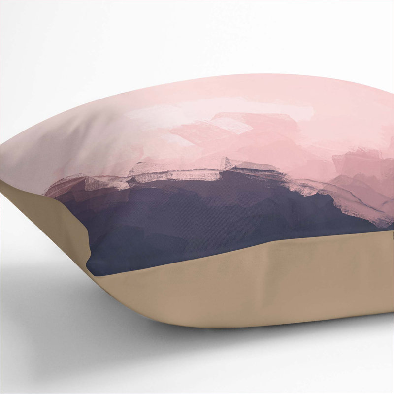 Moon Behind the Mountains Cushion with Filling, 55cm H x 55cm W x 20cm D, Stone
