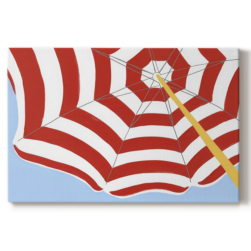 Parasol Beach Stripes I -Galerie enveloppée Cavas, 18 x 27