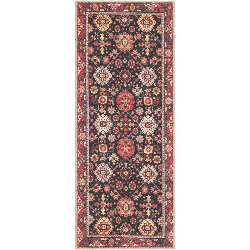 Tapis noir Aucun Hinkley, Tapis de couloir 2 pi x 5 pi 1 po