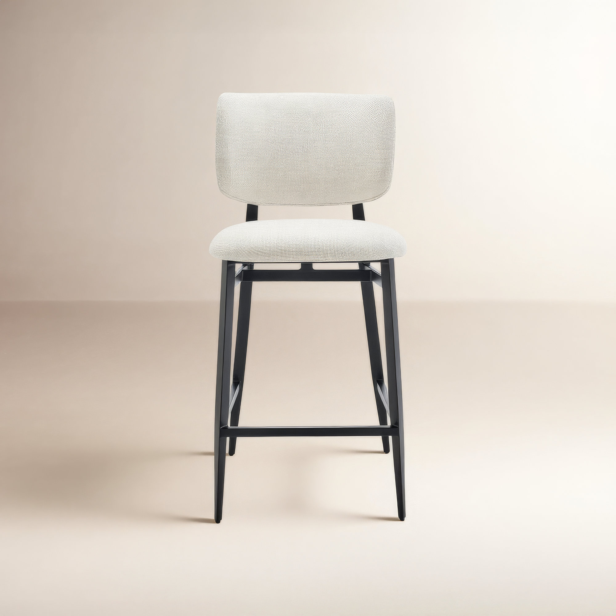 Inola Upholstered Counter Stool, Beige