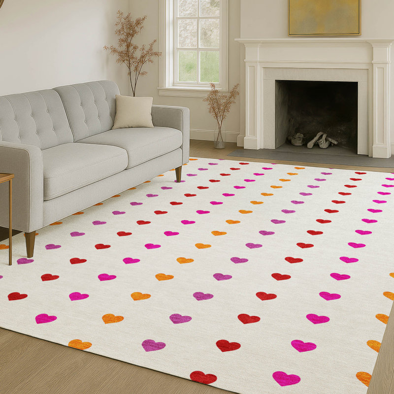 Tapis intérieur / extérieur lavable à la machine pour enfants Chantille ACN2510, Ivoire ivoire, Rectangle 10 pi x 14 pi
