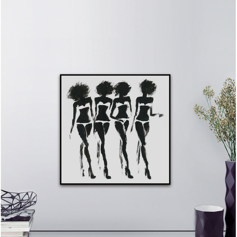 « disco glam », reproduction de peinture à l’acrylique sur toile encadrée, H 12 po x l 12 po