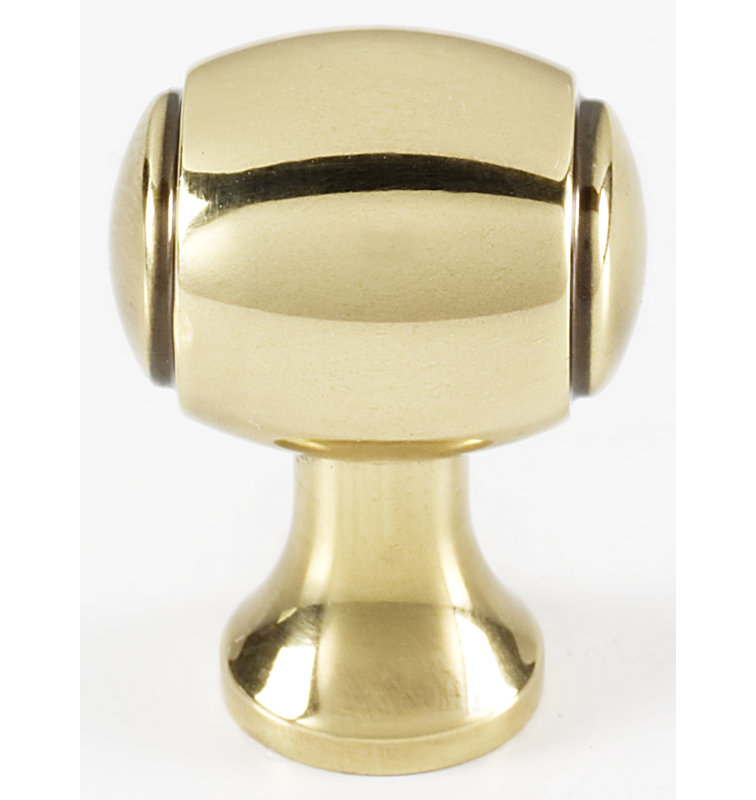 Royale Barrel Oval Knob, Polished Antique, 1.13" H x 0.75" W x 0.5" D