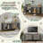 Super Large TV Cabinet Dog Crate Furniture Dog Cage End Table, 80'' W X 28'' D X 32''H-1889266333