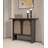 43.31" Black Rectangular Solid Wood Console Table
