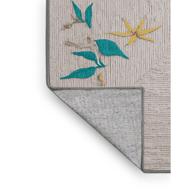 Machine Washable Gray Area Rug, Square 7'