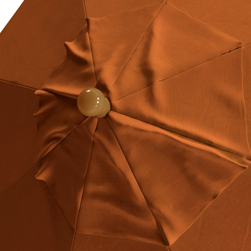 Parasol en bois de teck 11 pi, Orange