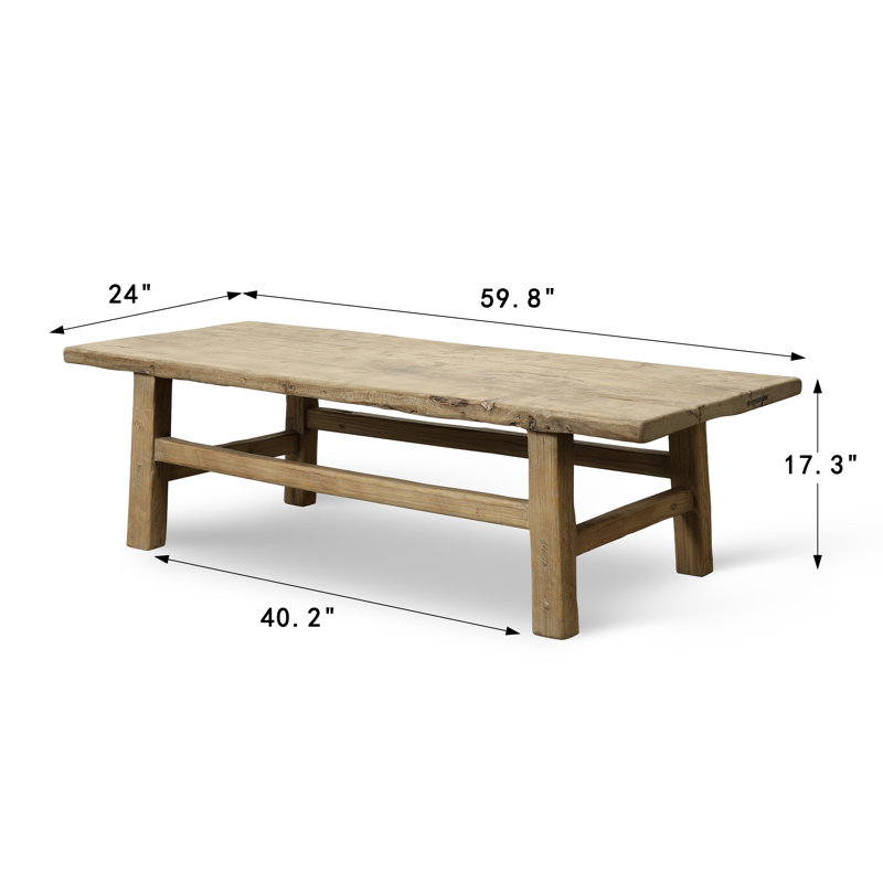 Solid Wood 4 Legs Coffee Table