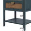 Table d'appoint naturelle à 2 tiroirs - Idéale pour un bureau. Placage en bois massif, poignée en métal, stable et dotée d'une protection anti-insectes. Profondeur : 54,7 cm, largeur : 39,7 cm, hauteur : 73,7 cm. Convient à une chambre ou à un salon.