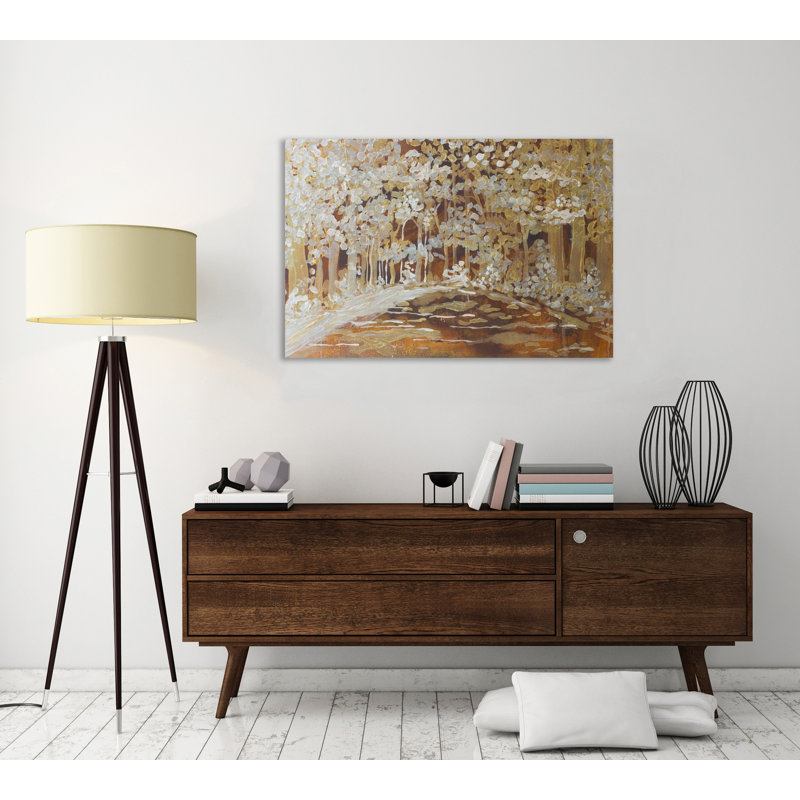 «Trees» par Kent Youngstrom - reproduction d'art sur toile tendue, H 28 po x l 42 po