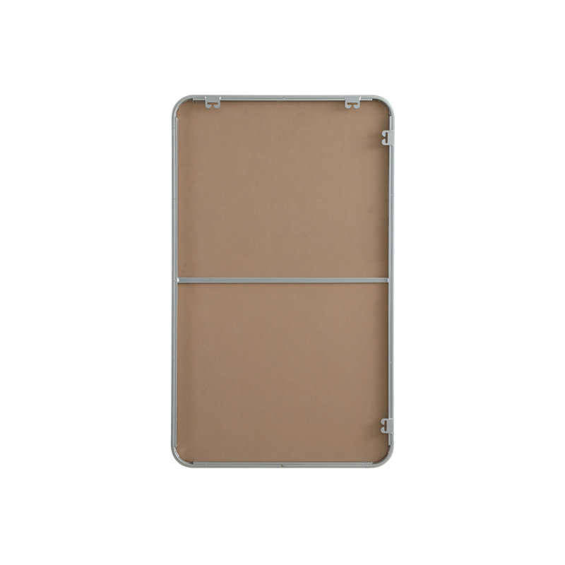 Erath Contour Metal Mirror, Silver, 40" x 24"