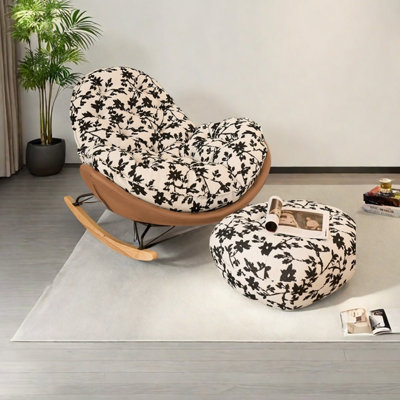 Chaise berçante ergonomique en chenille