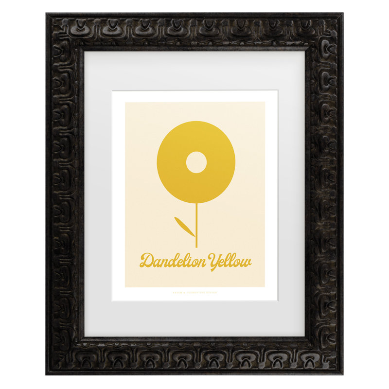 Art encadré Jenny Liz Rome Pandc Dandeliony Jaune, H 17,5 po x l 14,5 po