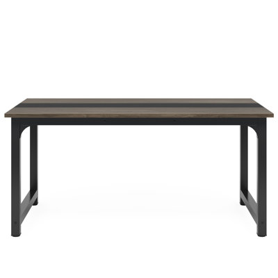 63" Large Modern Computer Desk For Home Office - Heavy Duty Writing Table With Frame, Industrial Workstation With Spacious Desktop & Adjustable Feet,