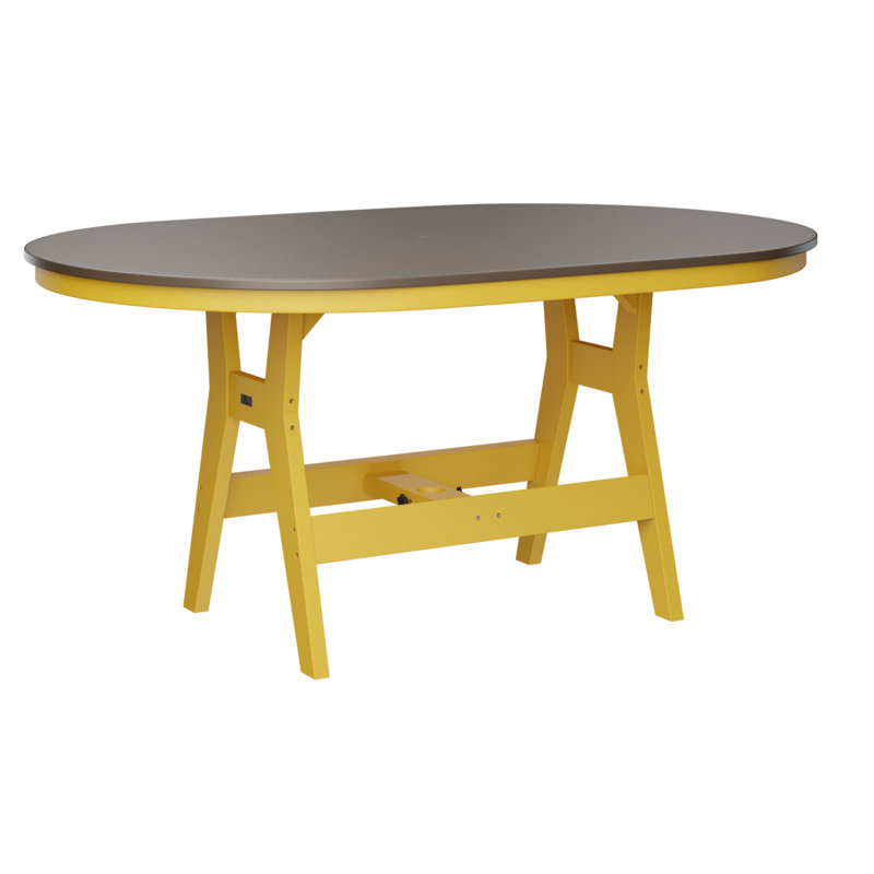 Table de salle à manger de Berlin, Bronze martelé, Jaune soleil levant