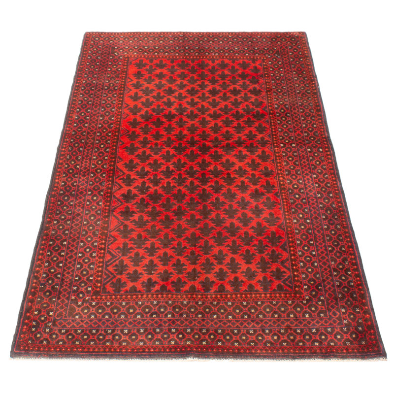 Tapis rouge Teimani 4 pi 1 po x 7 pi 4 po