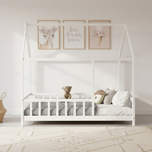 MIMI BEDS Ary Classic House Bed - Lit de sol fermé pour tout-petits Montessori