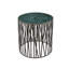 Round End Table with Metal Frame, 22x22x22