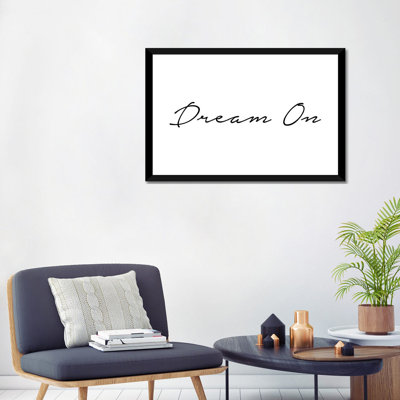 «Dream on», reproduction d'art textuel