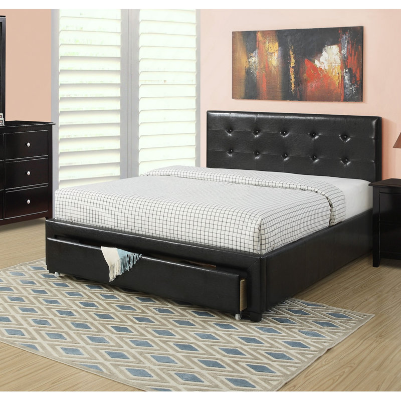 Tête de lit tapissier en similicuir FB 1Pc, Bois massif, Noir