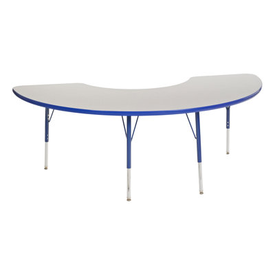 Adjustable Height Half Moon Activity Table
