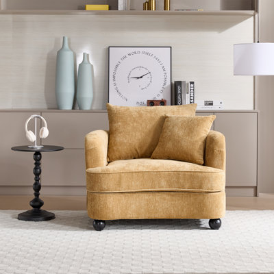 40.2" Chenille Removable Cover Soft Seat Sofa