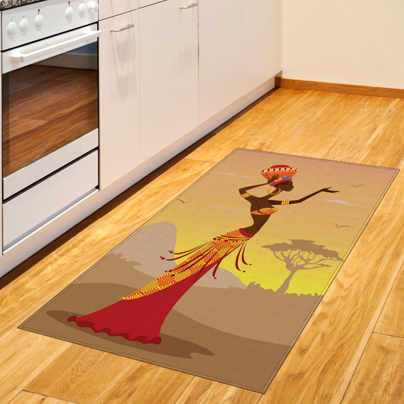 Flatweave Gold Area Rug, Rectangle 2'7" x 5'
