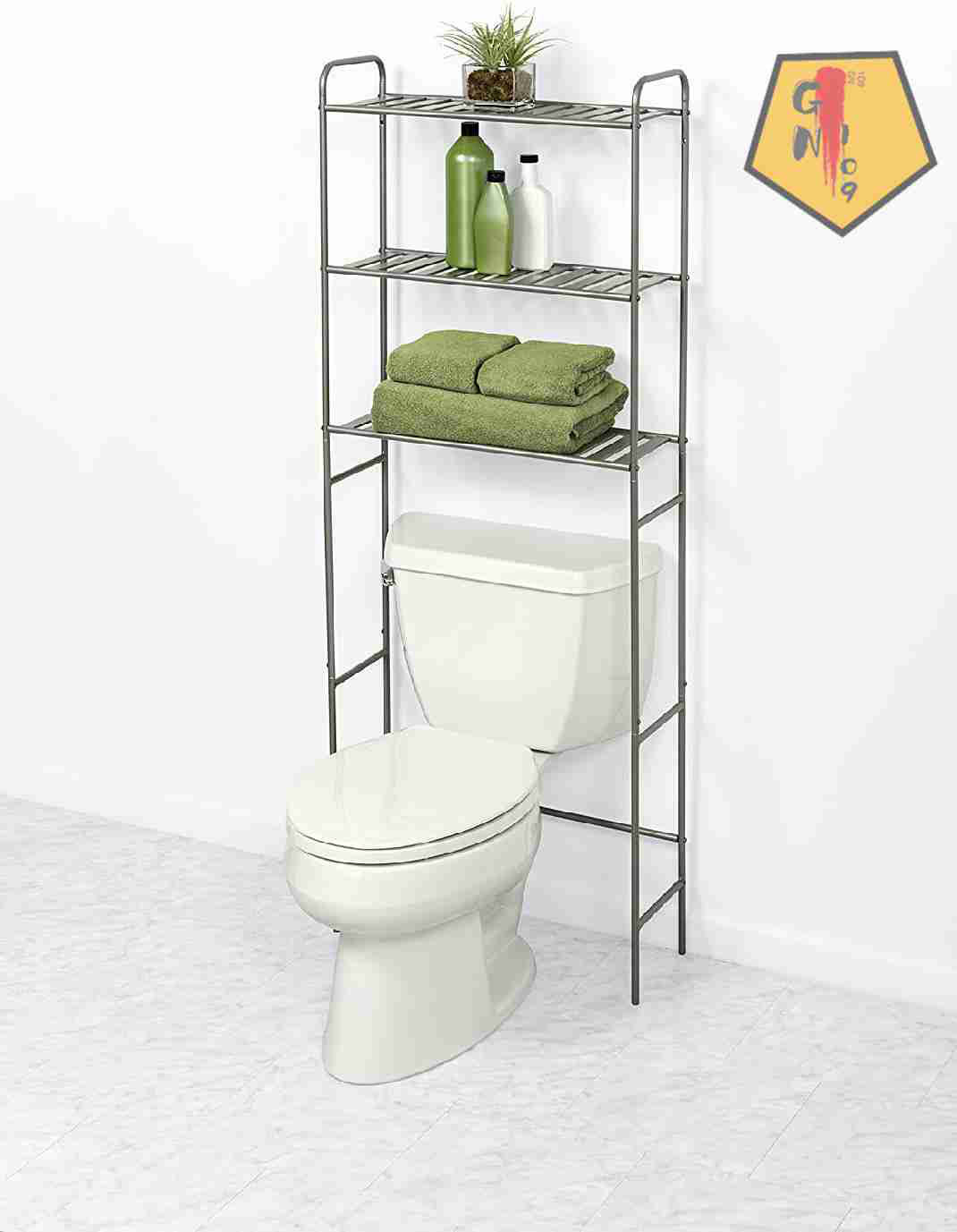 Aionna 3-Tier Over The Toilet Storage Rack Shelves Bathroom Organizer Shelf Space Saver Latitude Run