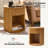 Kaybri Modern 20" Tall Fluted Round End Table wIth Storage-488903699