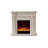 Ivory White Landscape Electric Fireplace-108051580
