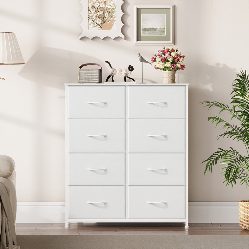 Commode verticale 8 tiroirs Somdot, Blanc