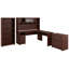 Ensemble de bureau d'ordinateur en L 4 pièces avec huche Cabot-443419185