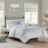 5 Piece Seersucker Bedding Set, Polyester Comforter And Throw Pillows For Elegant Bedrooms